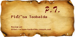 Plésa Teobalda névjegykártya